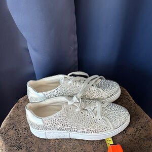 Kate Spade Sparkling White Sneakers
